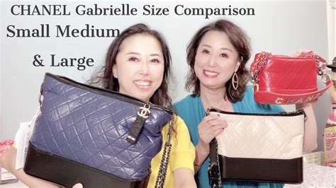 chanel gabrielle hobo small size|Chanel gabrielle bag size comparison.